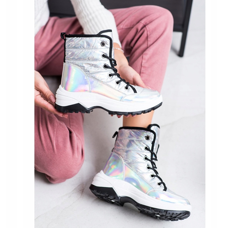 SHELOVET Botas de neve Holo Confortáveis branco multicolorido 1 SHELOVET Botas de neve Holo Confortáveis branco multicolorido 1