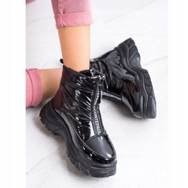 SHELOVET Botas de neve no controle deslizante preto 1