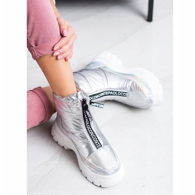 SHELOVET Botas de neve no controle deslizante prata 1