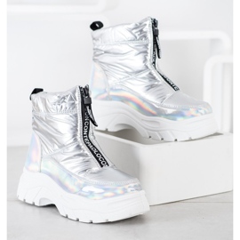 SHELOVET Botas de neve no controle deslizante prata 2