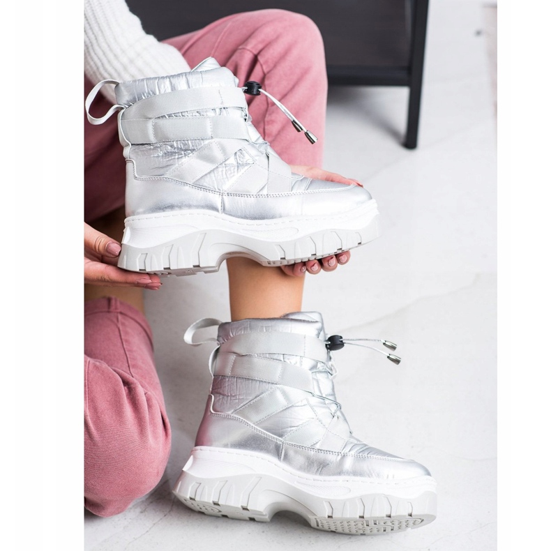 SHELOVET Botas de neve prateadas para aquecimento prata 1