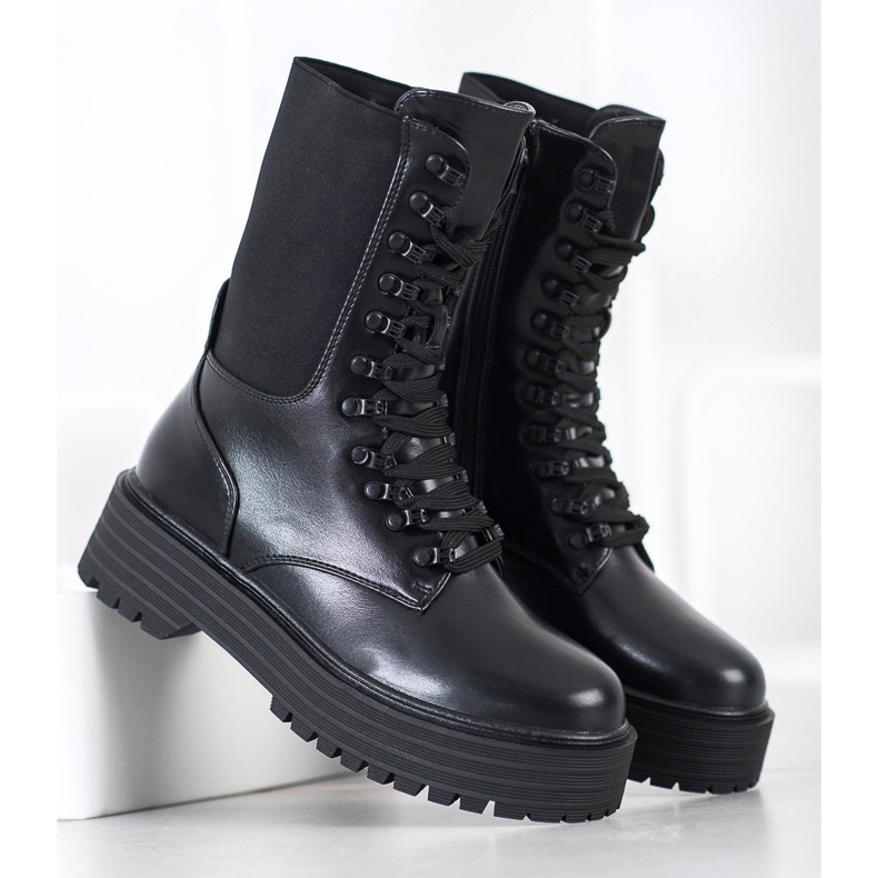 Yes Mile Botas altas pretas preto 2
