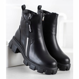 Weide Botas elegantes com zíper decorativo preto 2