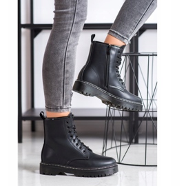 Weide Botas Quentes Com Couro Ecológico preto 2