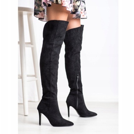 Small Swan Botas de salto alto sexy preto 1