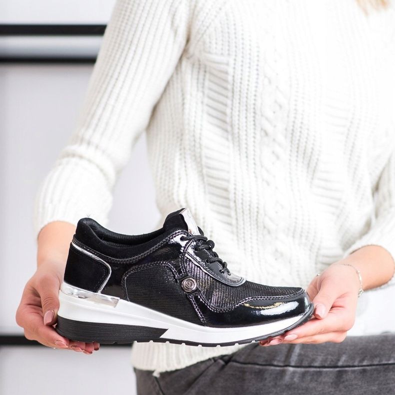 Tênis de couro VINCEZA preto 2