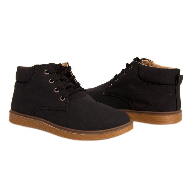 Botins masculinos quentes Sal Black 1306 preto 1