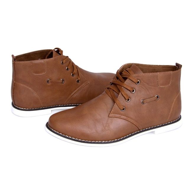 Sapatos de renda alta TL8900 Camel marrom 1