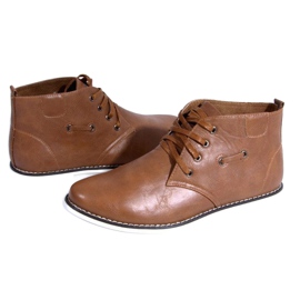Sapatos de renda alta TL8900 Camel marrom 2