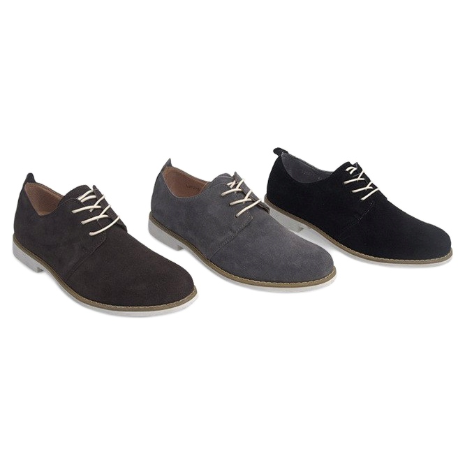 Sapatos de couro com cordões LJ12 marrom 1