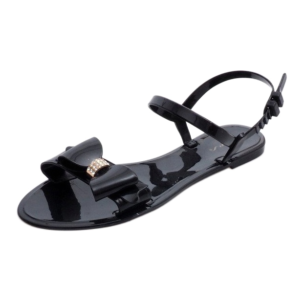 PT7-1 Sandálias de borracha pretas preto 1