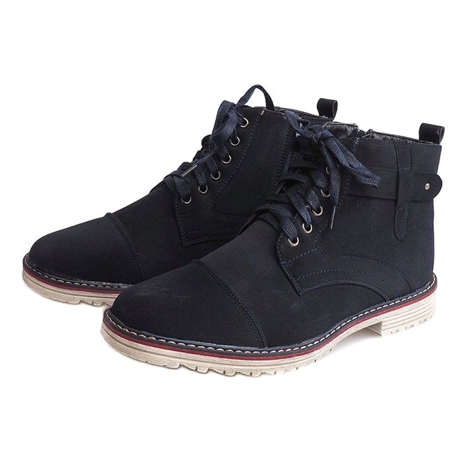 Sapatos de renda alta aquecidos M589 Granat azul marinho 1