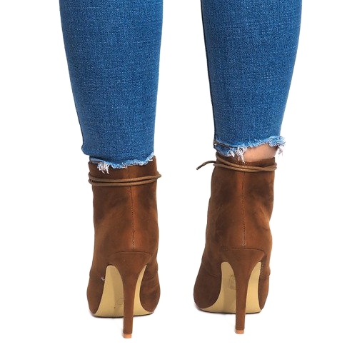 Botas de salto alto camelo H253 castanho 1