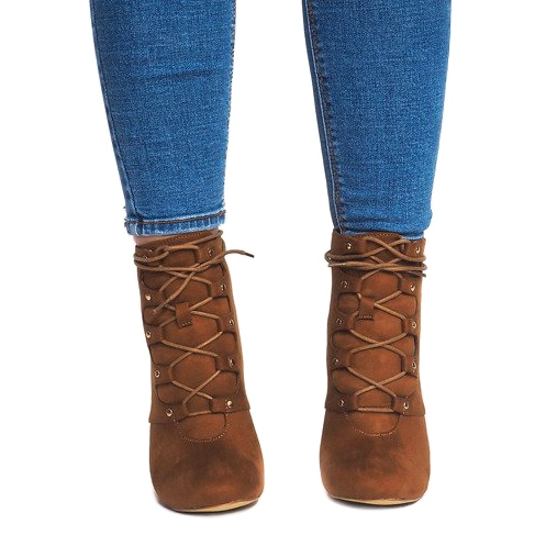 Botas de salto alto camelo H253 castanho 2