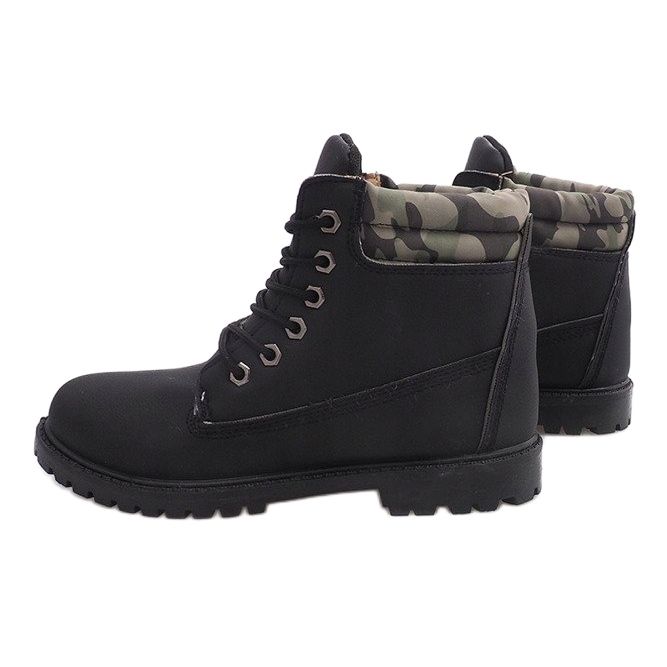 Botas de madeira isoladas MD1710C pretas preto 1