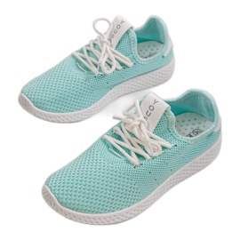 Calçados esportivos deslizantes verdes H935-6 1