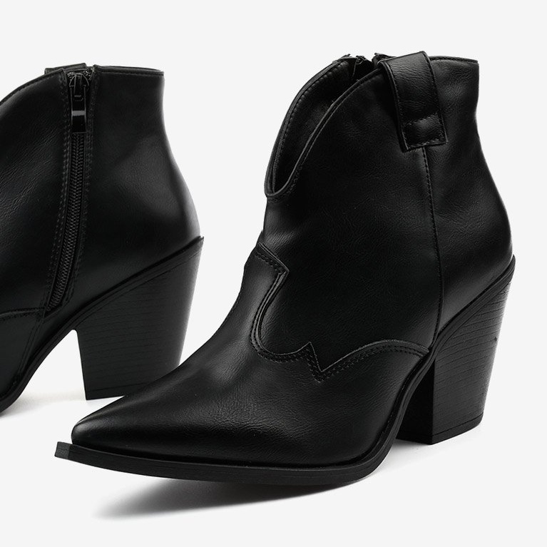 Botas de cowboy femininas Black Pretender preto 1