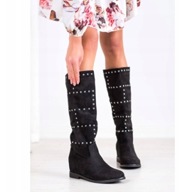 Seastar Botas de cunha preto 1 Seastar Botas de cunha preto 1