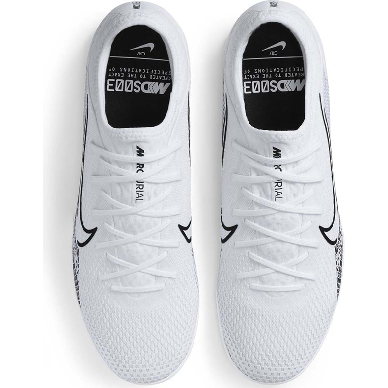 Chuteira Nike Mercurial Vapor 13 Pro Mds Ic CJ1302 110 de futebol branco branco 1