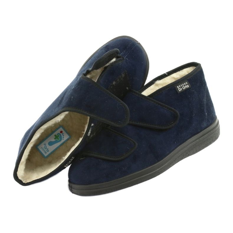 Sapatos femininos Befado pu 986M010 azul marinho 4
