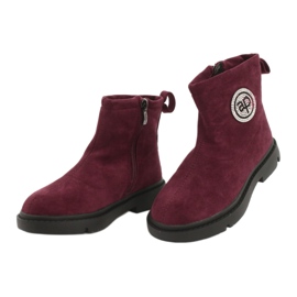 Apawwa Botas aquecidas infantis Burgundy Alvin preto vermelho 4