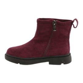 Apawwa Botas aquecidas infantis Burgundy Alvin preto vermelho 3