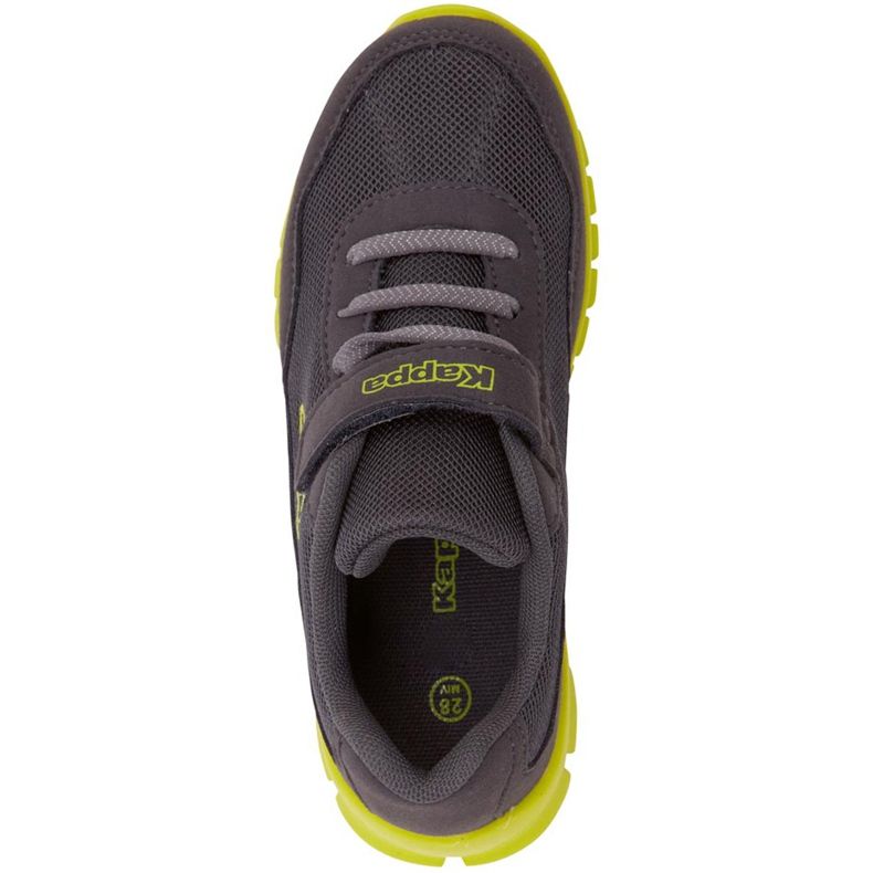 Kappa Follow Bc K calçados infantis cinza-limão 260634K 1633 1