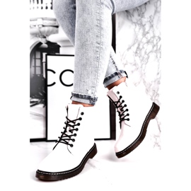 Evento Botas femininas, botas brancas envernizadas 20BT35-3001 branco 2