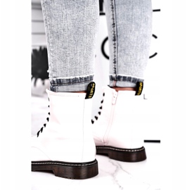 Evento Botas femininas, botas brancas envernizadas 20BT35-3001 branco 3