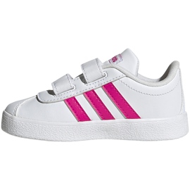Sapatos para crianças adidas Vl Court 2.0 Cmf branco e rosa EG3890 1