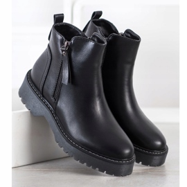 J. Star Botas pretas na plataforma preto 2