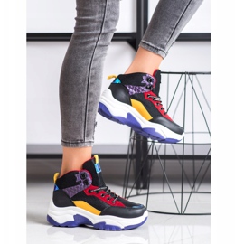 SHELOVET Tênis Coloridos preto multicolorido 1