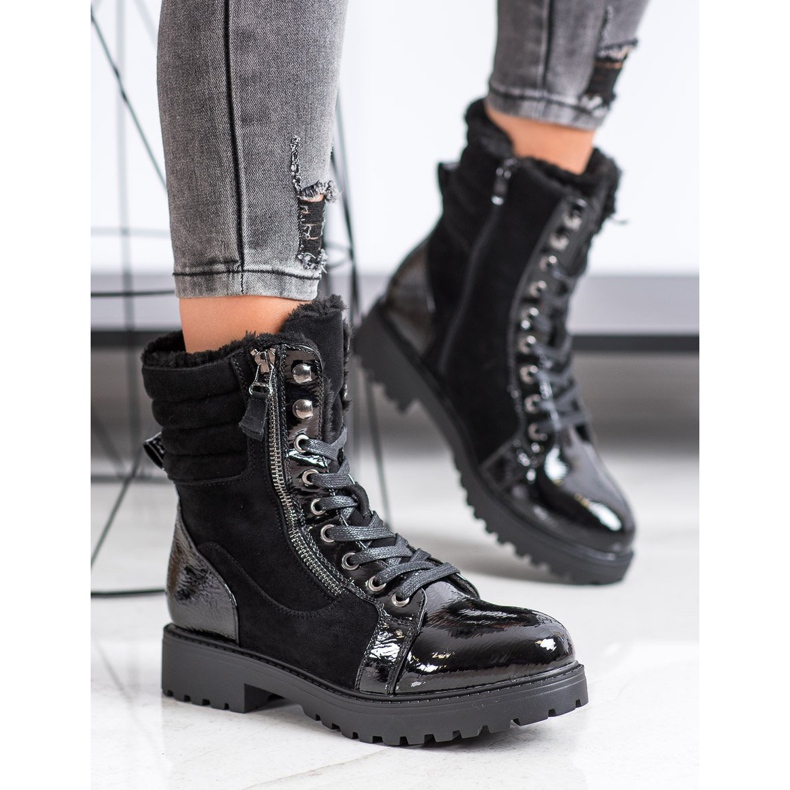 SHELOVET Trappers elegantes com aquecimento preto 2