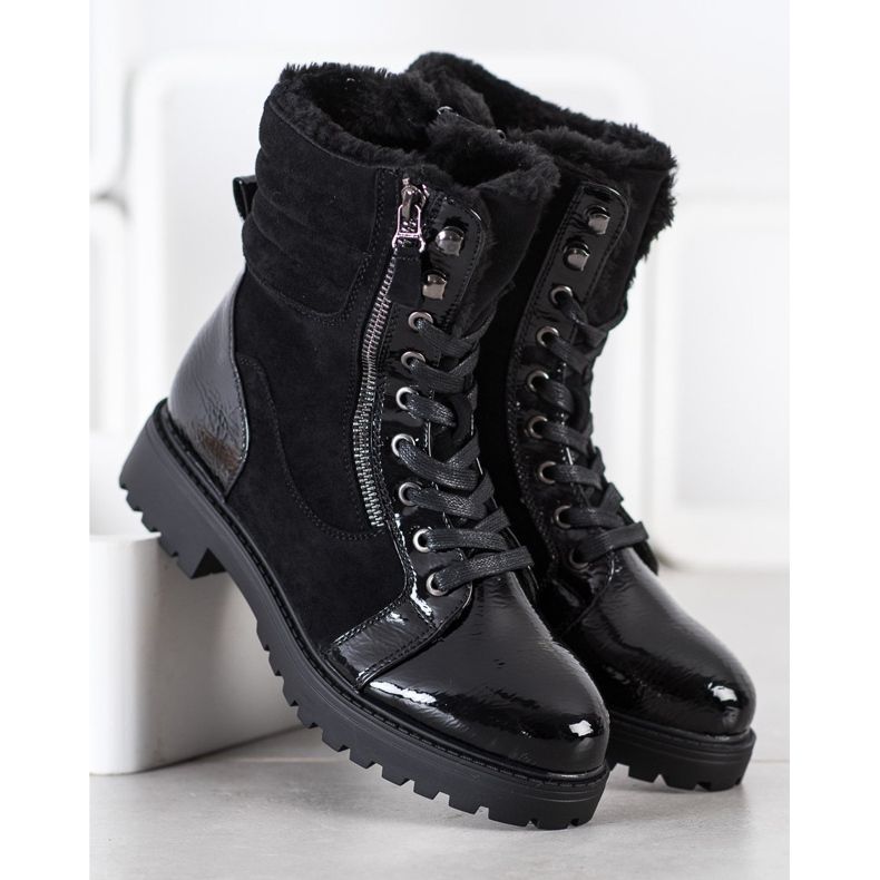 SHELOVET Trappers elegantes com aquecimento preto 1