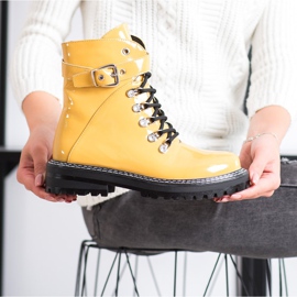 SDS Trappers lacados elegantes amarelo 2