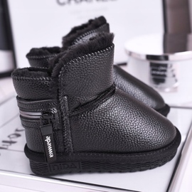 Apawwa Botas infantis pretas quentes para neve Let It Snow preto 1 Apawwa Botas infantis pretas quentes para neve Let It Snow preto 1