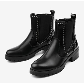 Botas pretas com isolamento de couro ecológico Haghill preto prata 2