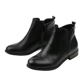 Botas pretas isoladas com zíper Simplegleam preto 2