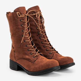 Botas de amarrar marrom S10 1