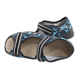 Calçados infantis Befado 869Y143 preto azul cinza 5