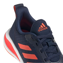 Tênis de corrida adidas FortaRun Jr FV2601 branco azul marinho laranja 2