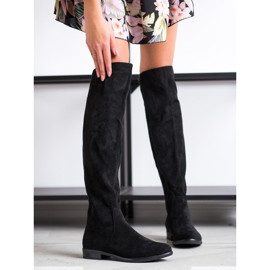Sergio Leone Botas com parte superior assimétrica preto 1
