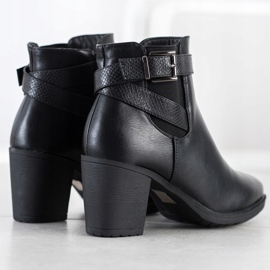 Queen Vivi Botas confortáveis ​​de salto alto preto 1
