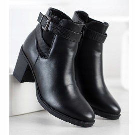 Queen Vivi Botas confortáveis ​​de salto alto preto 2