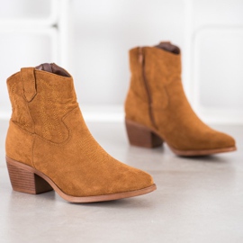 Cm Paris Botas de caubói elegantes de camurça castanho 1