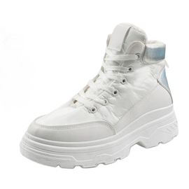 Botas esportivas com isolamento branco Ysleta prata 1
