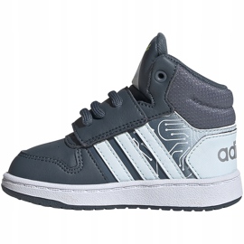 Sapatos infantis Adidas Hoops Mid 2.0 I cinza FW4925 1