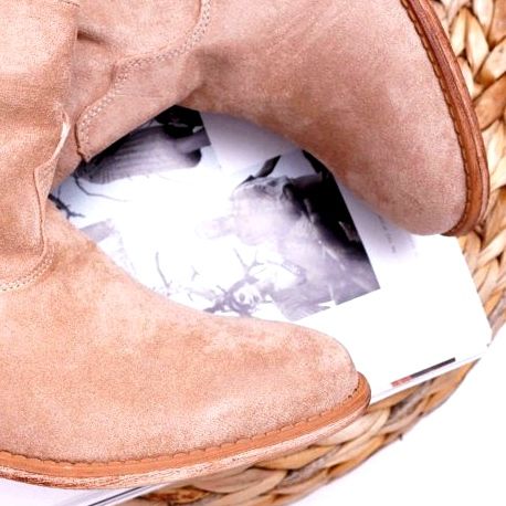 MSMG Botas femininas tornozelo bege Ellen 3