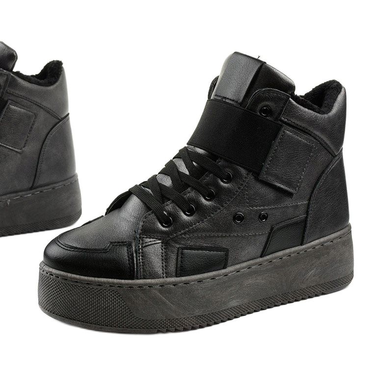 Botins isolados no Riverview preto cinza 1