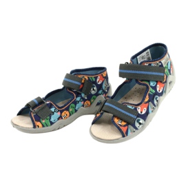 Calçado infantil amarelo Befado 350P013 azul marinho azul laranja cinza 3